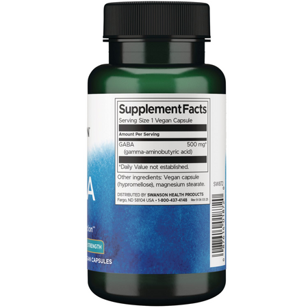 Swanson GABA (Kyselina Gama Aminomáselná) 500 mg 100 kapslí
