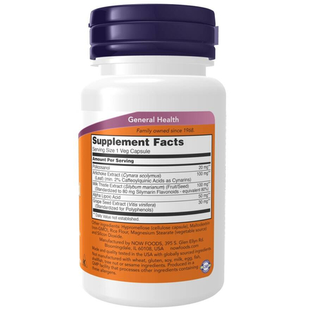 Now Foods Policosanol 20 mg Double Strength 90 veg kapslí