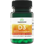 Swanson Vitamín D3 1000 iu Cholekalciferol 60 kapslí