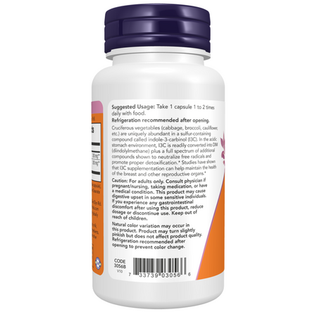 Now Foods Indole-3-Carbinol (I3C) 200 mg 60 kapslí