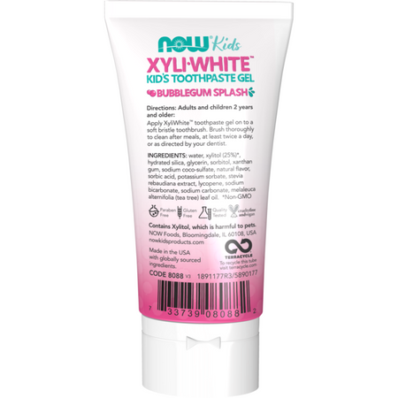 Now Foods XyliWhite Toothpaste Gel Kids Bubblegum 85 g zubní pasta