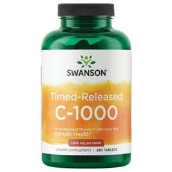 Swanson Vitamín C 1000 mg Růže šípková Time-Released 250 tablet