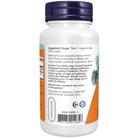 Now Foods Selen 200 mcg 90 kapslí