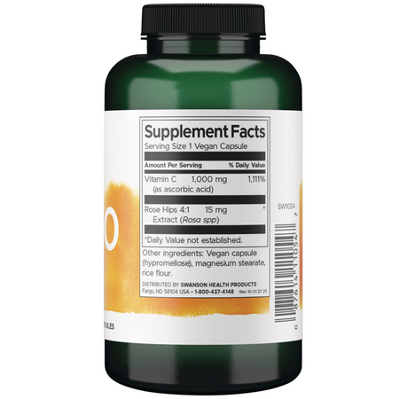 Swanson Vitamín C 1000 mg s Šípkem 90 veg kapslí
