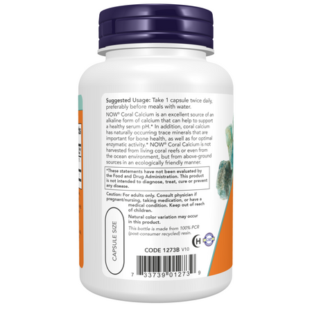 Now Foods Coral Calcium 1000 mg 250 kapslí