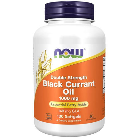 Now Foods Black Currant Oil, Double Strength 1000 mg 100 kapslí