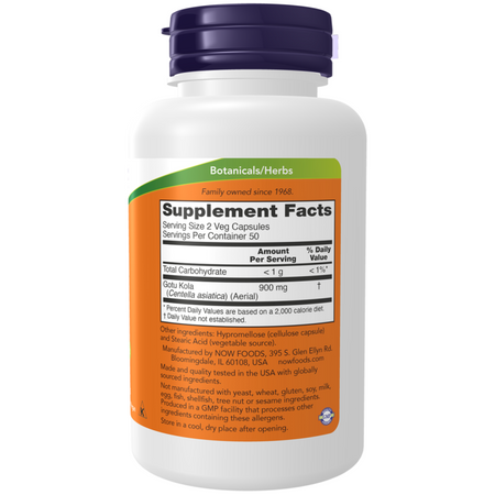 Now Foods Gotu Kola 450 mg 100 kapslí