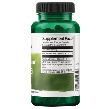 Swanson Maca (Lepidium meyenii) 500 mg 100 kapslí