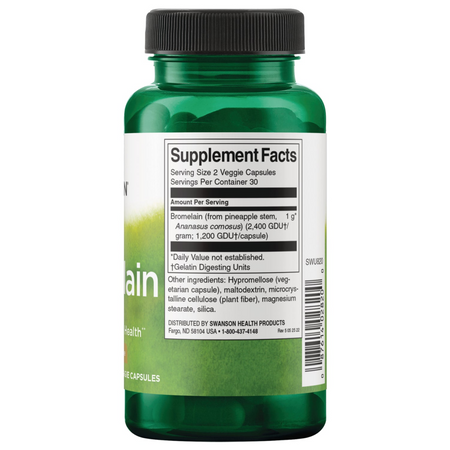 Swanson Bromelain 500 mg 60 kapslí