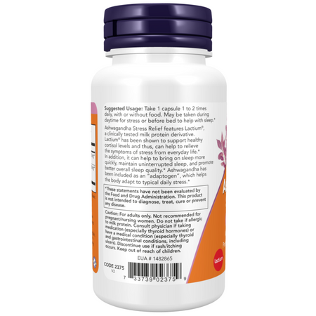 Now Foods Ashwagandha Stress Relief 60 veg kapslí