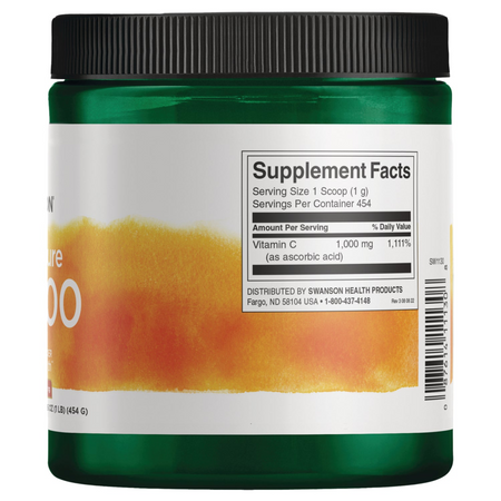 Swanson Vitamín C 100% Pudr 454 g