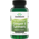 Swanson Ginger a Turmeric 60 kapslí