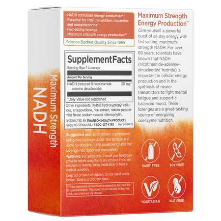 Swanson NADH Fast-Acting 20 mg 30 tablet