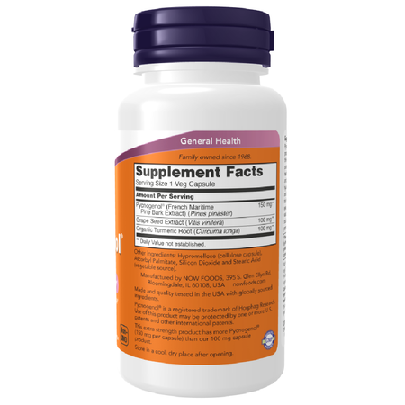 Now Foods Pycnogenol 150 mg Extra Strength 60 kapslí