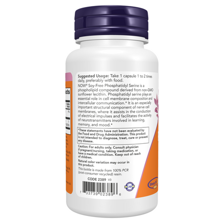 Now Foods Fosfatidylserin Soy-Free 150 mg 60 veg kapslí