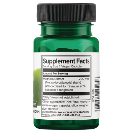 Swanson Magnólie Lékařský 200 mg Extract 30 kapslí