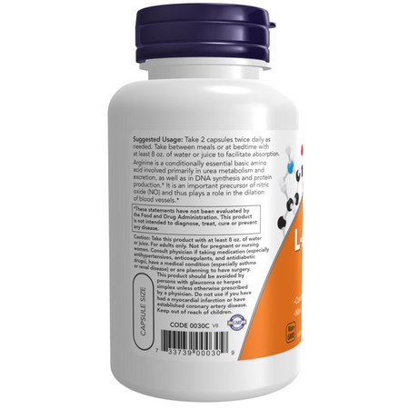 Now Foods L-Arginine 500 mg 100 veg kapslí