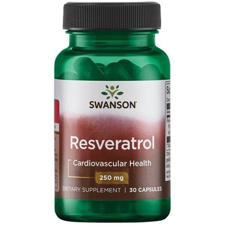 Swanson Resveratrol 250 mg Higher Potency 30 kapslí