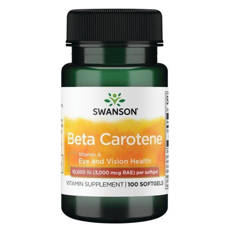 Swanson Beta-Carotene (Vitamín A) 10000 iu 100 kapslí