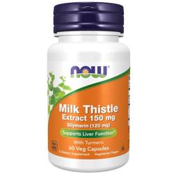 Now Foods Milk Thistle Extract 150 mg Silymarin 120 mg 60 kapslí