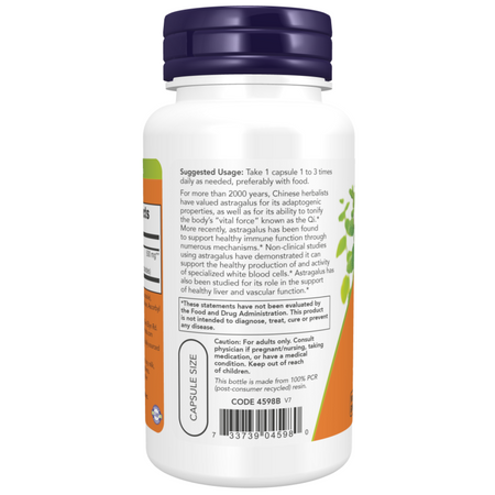 Now Foods Astragalus 500 mg Extract 90 kapslí