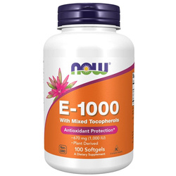 Now Foods Vitamin E-1000 100 kapslí