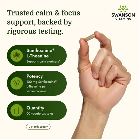 Swanson Suntheanine L-Theanine 100 mg 60 kapslí