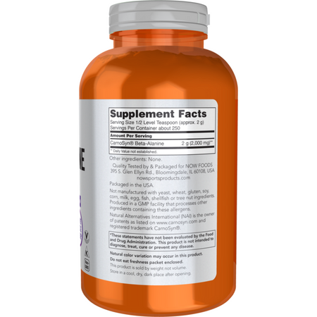 Now Foods Beta-Alanine Pudr 500 g