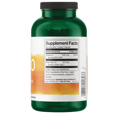 Swanson Vitamín C 500 mg s Šípkem 400 kapslí