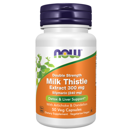 Now Foods Milk Thistle Extract, Double Strength 300 mg 50 kapslí