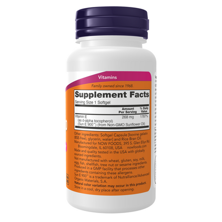 Now Foods Vitamin E-400 (Sun-E) 120 kapslí