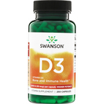 Swanson Vitamín D3 2000 IU Cholekalciferol 250 kapslí