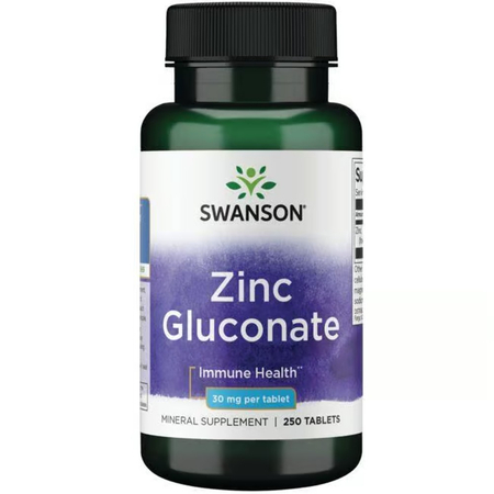 Swanson Zinc Gluconate 30 mg 250 tablet