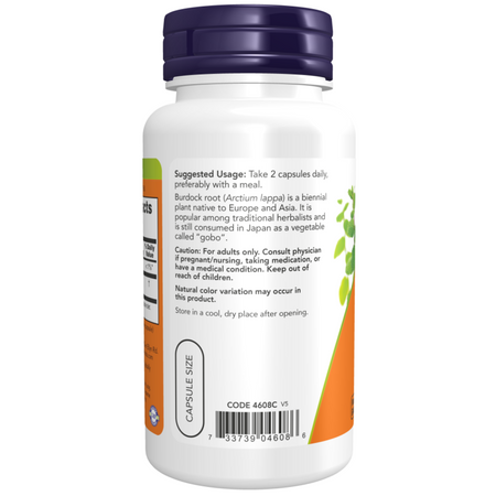 Now Foods Lopuch (Burdock Root) 430 mg 100 kapslí
