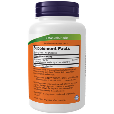 Now Foods Tart Cherry 500 mg 90 veg kapsli