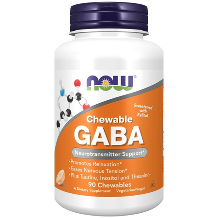 Now Foods GABA Orange Flavor Chewable 90 tablet