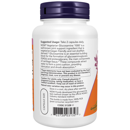 Now Foods Glucosamine 1000 (Vegetarian) 90 kapslí