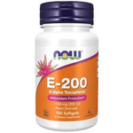 Now Foods Vitamin E-200 D-Alpha Tocopheryl 100 kapslí