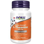 Now Foods L-Theanine 200 mg Double Strength 60 kapslí