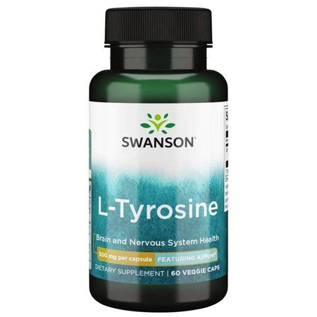 Swanson AjiPure L-Tyrosin 500 mg 60 kapslí