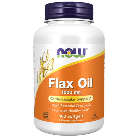 Now Foods Flax Oil 1000 mg 100 kapslí