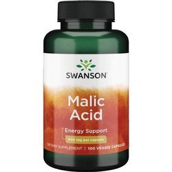Swanson Kyselina Jablečná (L-Malic Acid)) 600 mg 100 veg kapslí