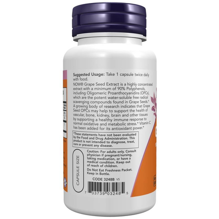 Now Foods Grape Seed 100 mg Extract 200 kapslí