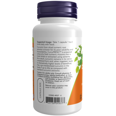 Now Foods CurcuFRESH Curcumin 60 veg kapslí