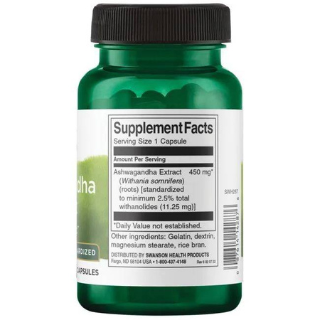 Swanson Ashwagandha Extract 450 mg 60 kapslí