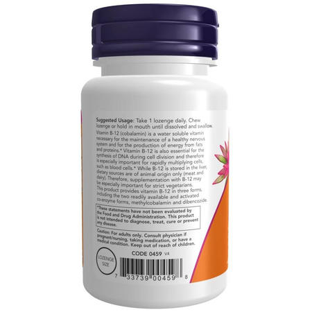 Now Foods Vitamín B12 2000 mcg 100 tablet