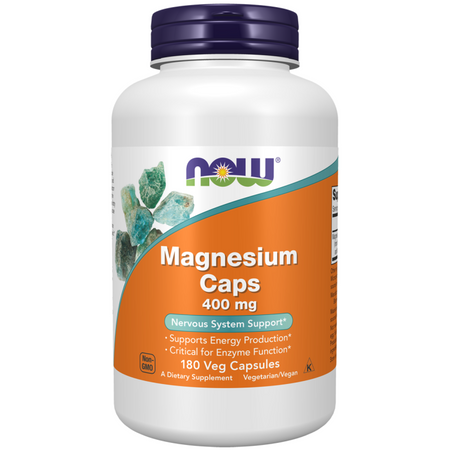 Now Foods Magnesium 400 mg 180 kapslí