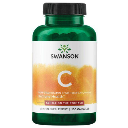 Swanson Vitamin C 500 mg Pufrovaný + Bioflavonoidy 100 kapslí