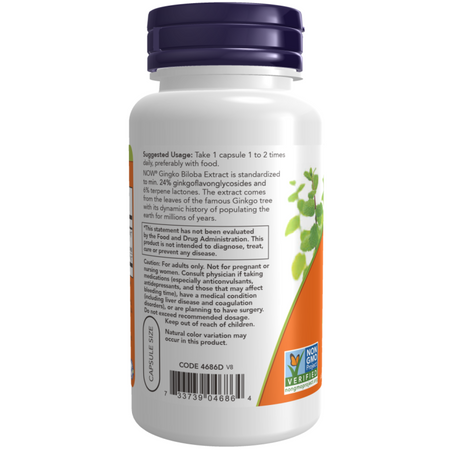 Now Foods Ginkgo Biloba 60 mg 240 kapslí