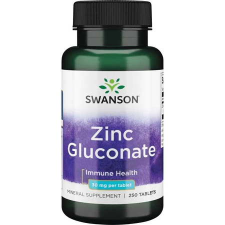 Swanson Zinc Gluconate 30 mg 250 tablet